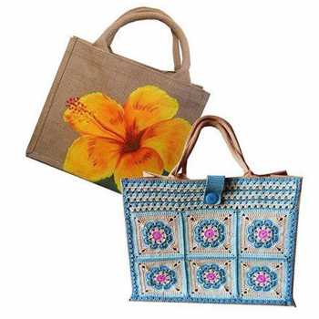 BORSA IN JUTA NATURALE 33X42X19 CM - Vaisya.it