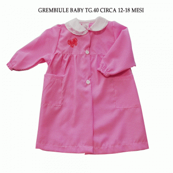 G TG.40 GREMBIULE BABY ROSA FARFALLA - Vaisya.it