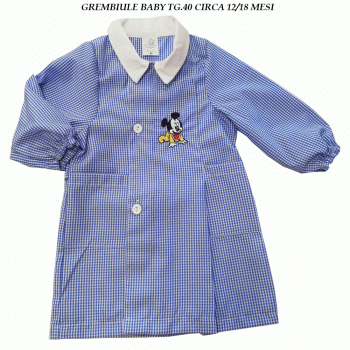 G TG.40 GREMBIULE BABY CELESTE TOPOLINO - Vaisya.it