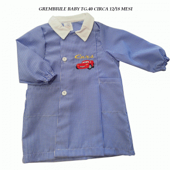 G TG.40 GREMBIULE BABY CELESTE CARS - Vaisya.it