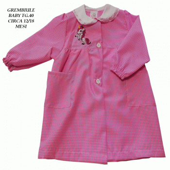 G TG.40 GREMBIULE BABY ROSA UNICORNO - Vaisya.it