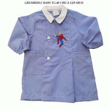 G TG.40 GREMBIULE BABY CELESTE SPIDERMAN - Vaisya.it